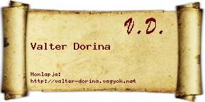 Valter Dorina névjegykártya